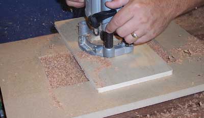 Using dish carving bit and a router template to cut water well