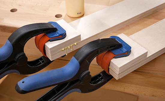 clamping plywood parts