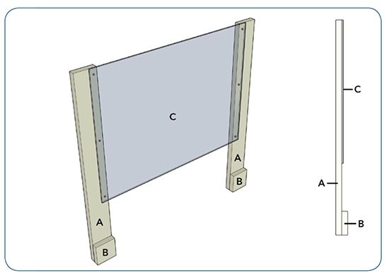 retail store counter safety screen