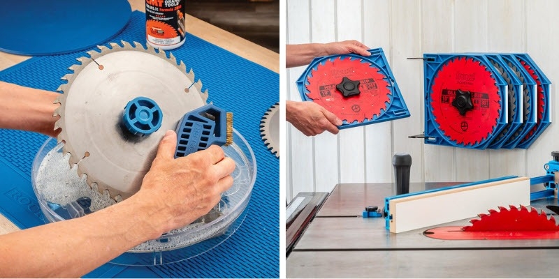 saw blade cleaner and storage options