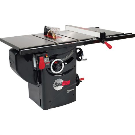 Sawstop professional table saw with extension rails
