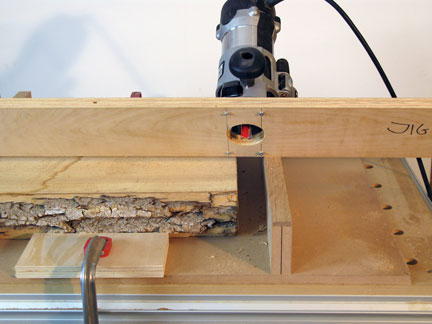 Raised surface on jig created with screws