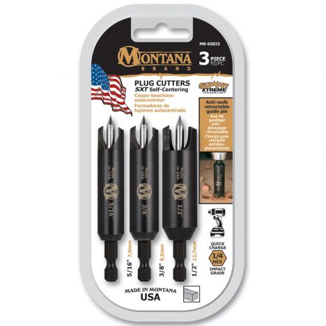 Montana self-centering plug cutter set