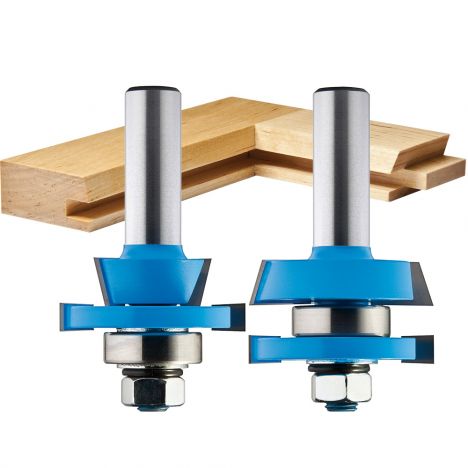 Rockler two piece rail and stile shaker door router bit set