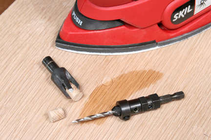 Custom cut wood plug and countesink bits