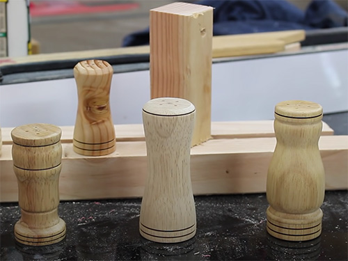 Turning blank and several turned salt shaker designs