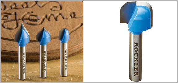 four router bits for making signs