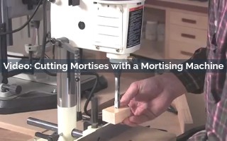 cutting mortises with a mortising machine video screenshot