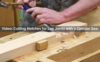 cutting notches for lap joints with a circular saw video screenshot