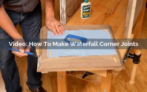 man spreading glue on cabinet face frame