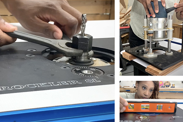 sl router lift installed in a router table