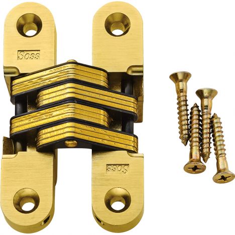 Soss concealed brass hinges