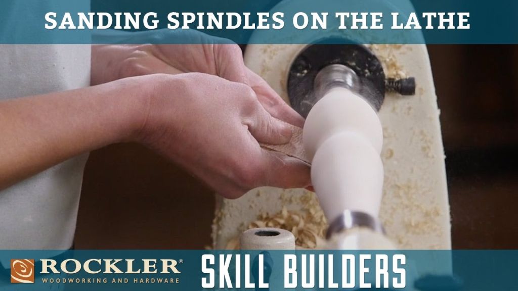 Using a lathe to assist in sanding a woodturning project