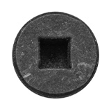 Woodworking screw with a square recess in its head