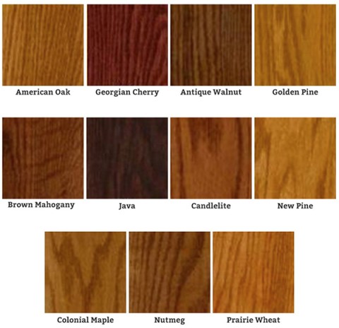General finishes stain color option chart