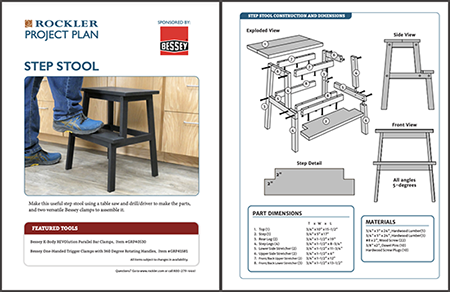 download button for step stool plan