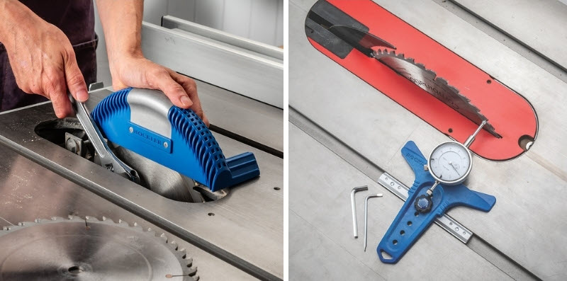 table saw blade alignment and changing tools