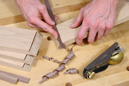 Test fitting spline into miter joint