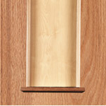 Three-sided drawer casework with front panel