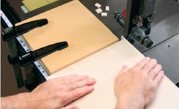 Cutting edging on the bandsaw