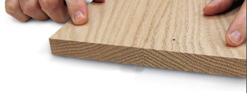 Square, flat edges on board created by a jointer