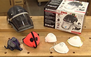 selection of dust masks sitting on a table