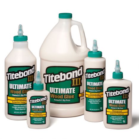 Titebond III ultimate wood glue bottles