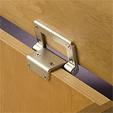 Example of an installed torsion hinge