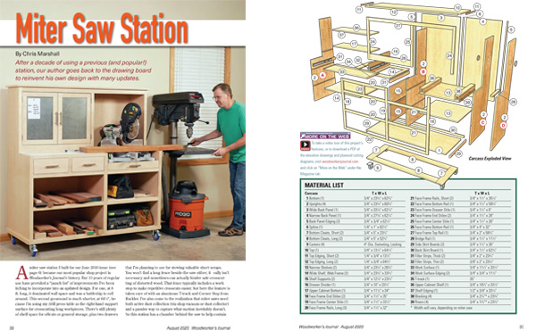 Workshop miter station drawings