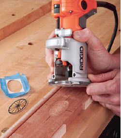 using ridgid trim router for mortising inlays