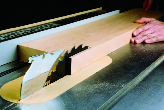 Cutting a long and thick panel with a table saw