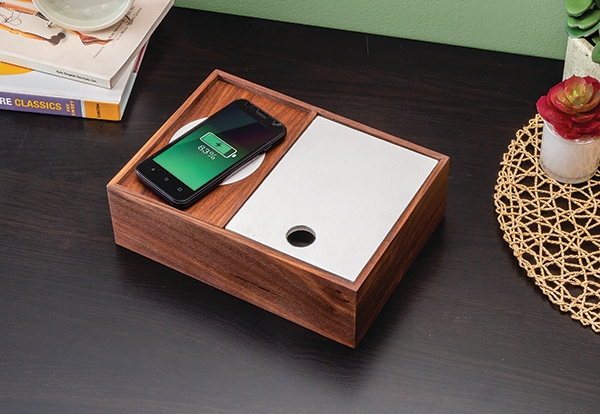 wireless phone charging valet