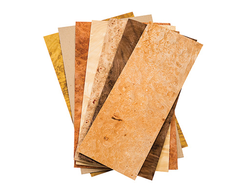 Selection of mixed burl veneer