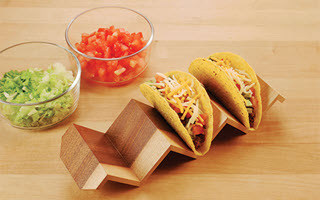 wooden taco holder