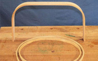 pieces of bent wood