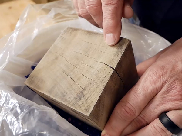 drying out a waxed bowl blank