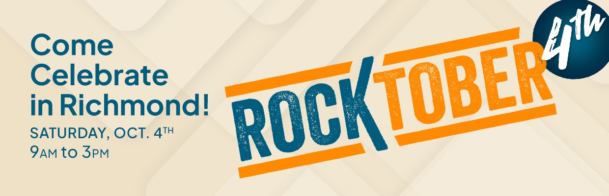 ROCKTOBER! Come celebrate in Richmond! Saturday October 4th 9am to 3pm