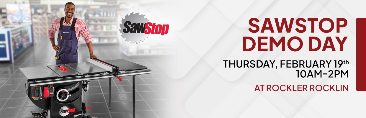 SawStop Demo Thursday, February 19th 10am - 4pm