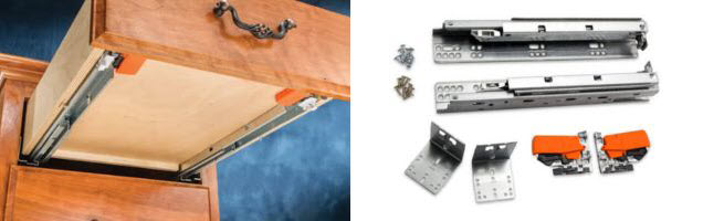 undermount drawer slide example and hardware kit