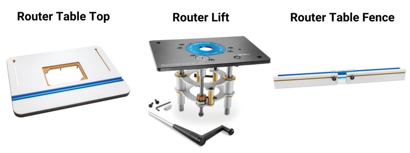 components of a router table