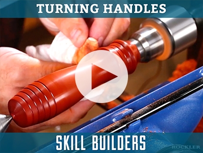 handle being turned on rockler wood lathe