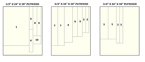 laptop desk plywood cutting plan